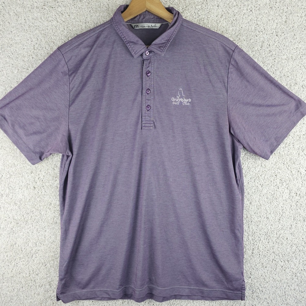 Travis Mathew Golf Polo Men's XL Grayhawk Golf Club Purple Pima Scottsdale